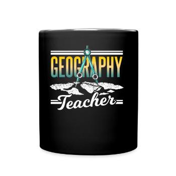 Geography teacher Profession Geographer Geography - Full Colour Mug - black - Front