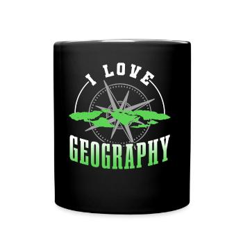 I love geography profession geography geography - Full Colour Mug - black - Front