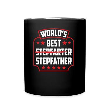 Der Beste Stiefvater Der Welt Stepdad Stiefpapa - Tasse einfarbig - Schwarz - Vorne