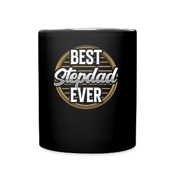 Bester Stiefvater Aller Zeiten Stepdad Stiefpapa - Tasse einfarbig - Schwarz - Vorne