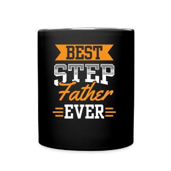 Bester Stiefvater Aller Zeiten Stiefpapa Stepdad - Tasse einfarbig - Schwarz - Vorne