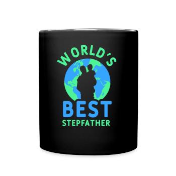 Der Beste Stiefvater Der Welt Stepdad Stiefpapa - Tasse einfarbig - Schwarz - Vorne