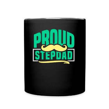 Stolzer Stiefvater Stepdad Stiefpapa Vatertag - Tasse einfarbig - Schwarz - Vorne