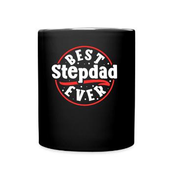 Bester Stiefvater Aller Zeiten Stiefpapa Stepdad - Tasse einfarbig - Schwarz - Vorne