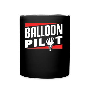 Balloon Pilot Flight Balloonist Hot Air Balloon - Full Colour Mug - black - Front