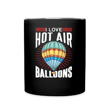 J’adore les montgolfières vol en montgolfière - Mug uni - noir - Devant