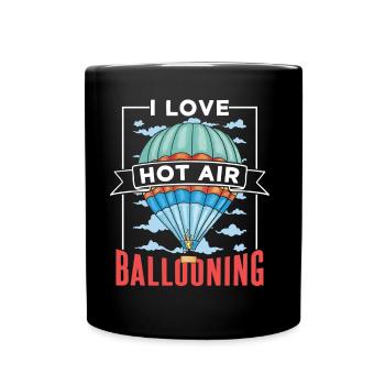 I love hot air ballooning flight hot air balloon - Full Colour Mug - black - Front