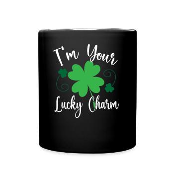 Je suis votre porte-bonheur Irlande irlandaise - Mug uni - noir - Devant