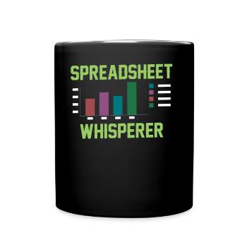 Spreadsheet Whisperer Work Table Accountant - Full Colour Mug - black - Front