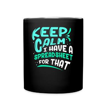 I have a spreadsheet for table accountant - Full Colour Mug - black - Front