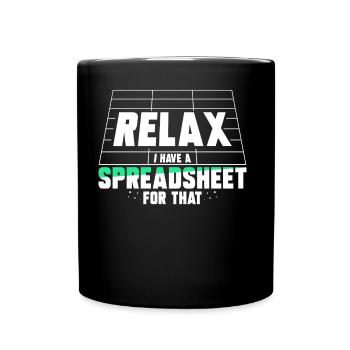 Relax I have a spreadsheet for this - Full Colour Mug - black - Front