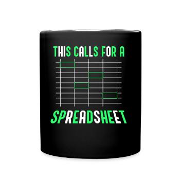 This Requires A Spreadsheet Accountant Table - Full Colour Mug - black - Front