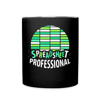 Table de calcul Comptable professionnel Travail de table - Mug uni - noir - Devant