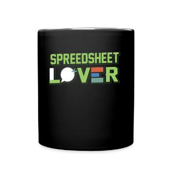 Spreadsheet Liebhaber Buchhalter Tabelle Arbeit - Tasse einfarbig - Schwarz - Vorne