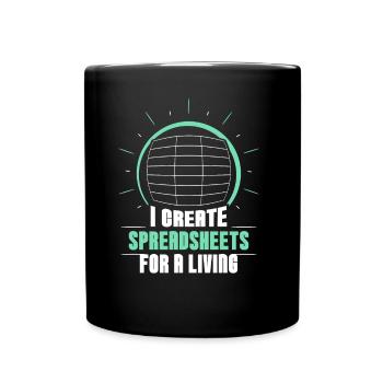 Je crée des feuilles de calcul professionnelles - Mug uni - noir - Devant