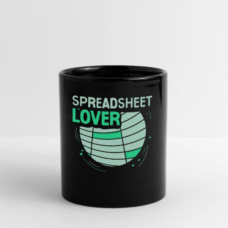 Amateurs de tableurs Table de table de table Mug uni