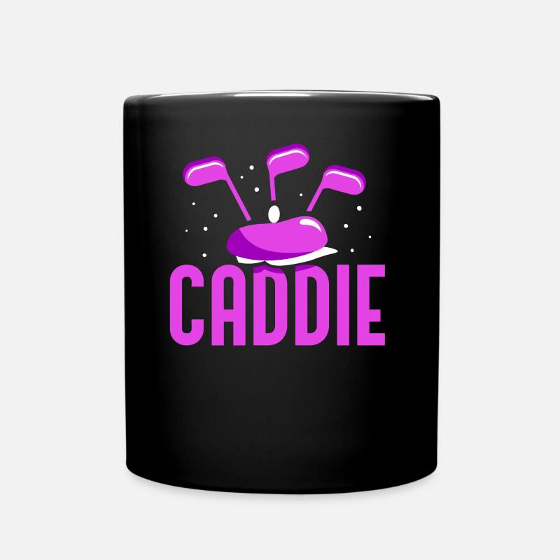 Caddie Golfen Golf Beruf Golfer - Tasse einfarbig - Schwarz