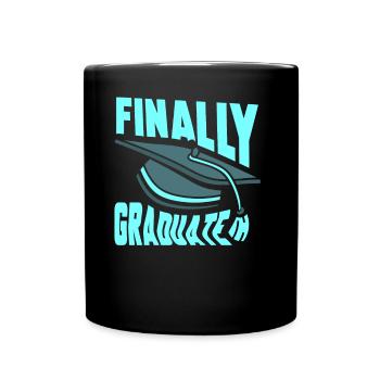 Finally Graduated Graduate Graduate - Full Colour Mug - black - Front