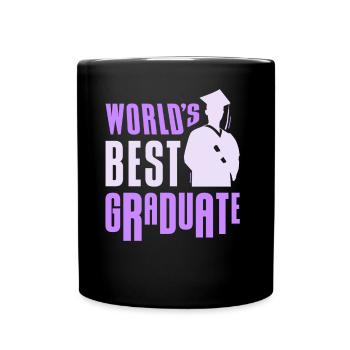 World's Best Graduate Graduation Party Graduates - Full Colour Mug - black - Front