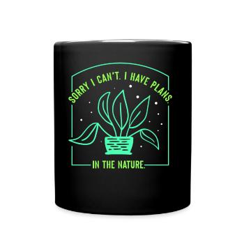 I have plans in nature sayings sorry hobby - Full Colour Mug - black - Front