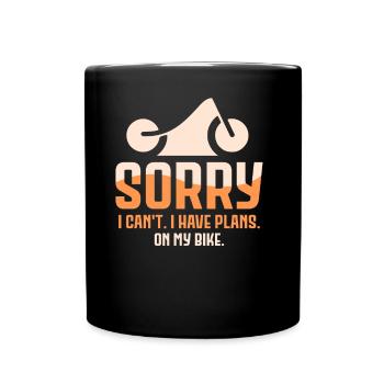 Je ne peux pas avoir de plans avec mon équipe de vélo - Mug uni - noir - Devant