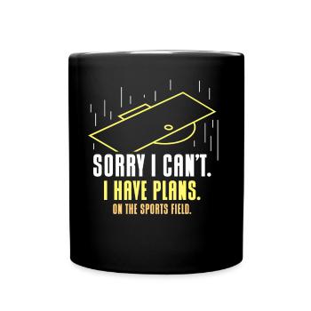Je ne peux pas avoir quelque chose en tête sur le terrain de sport - Mug uni - noir - Devant