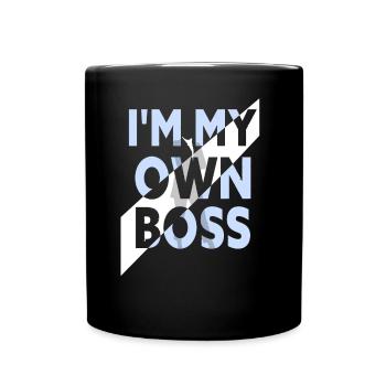 Ich Bin Mein Eigener Chef Unternehmer CEO Gründer - Tasse einfarbig - Schwarz - Vorne