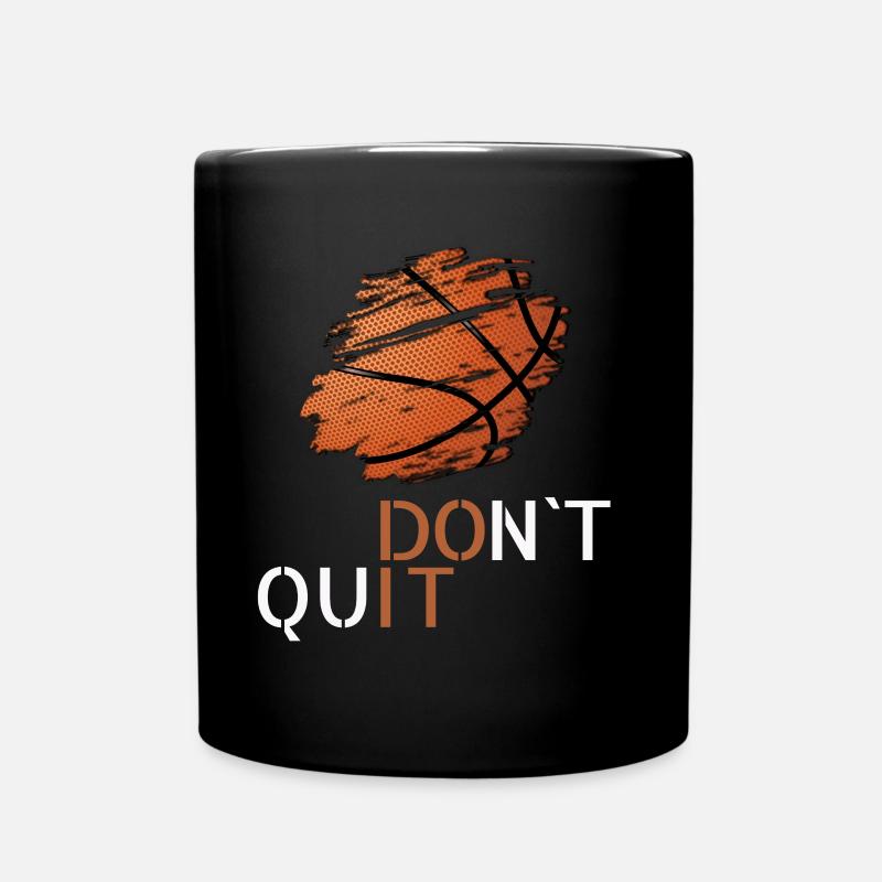 Basketball dont quit - Tasse einfarbig - Schwarz