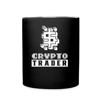 Krypto Händler Trading Traden Crypto Trader - Tasse einfarbig - Schwarz - Vorne