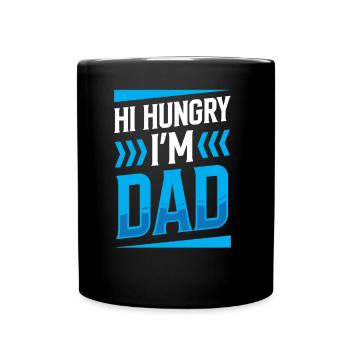 Hi Hungry I Am Papa Daddy Father Father Day - Full Colour Mug - black - Front