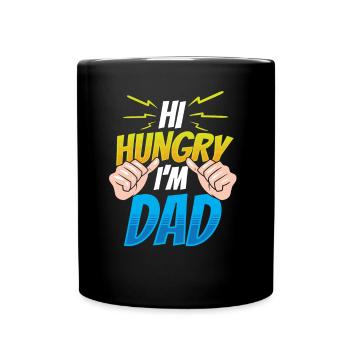 Hi Hungry I Am Papa Daddy Father Father Day - Full Colour Mug - black - Front