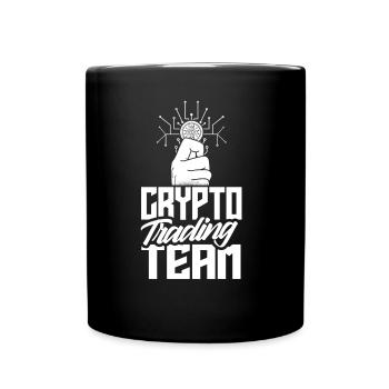 Krypto Trading Team Trader Crypto Traden - Full Colour Mug - black - Front