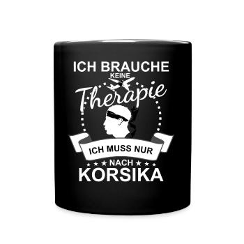 Korsika Flagge Korsika Fahne Corsica Korsischen - Tasse einfarbig - Schwarz - Vorne