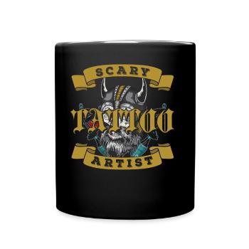 Scary Tattoo Artist Tattoo Artist Tattoo - Full Colour Mug - black - Front