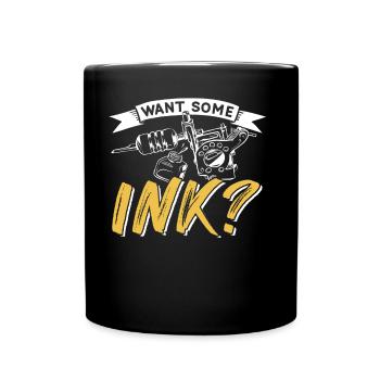 Want some ink? Tattoo Artist Tattoo - Full Colour Mug - black - Front