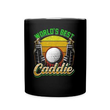 Le meilleur caddie du monde Golf golf golfeur golf - Mug uni - noir - Devant