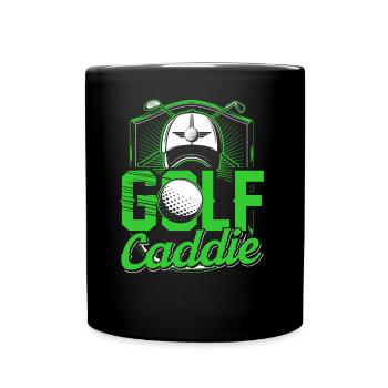 Golf Caddie Beruf Golfen Golfer - Tasse einfarbig - Schwarz - Vorne