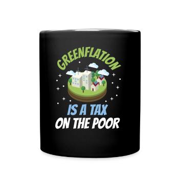 L’inflation verte est une taxe pour les pauvres Verts - Mug uni - noir - Devant