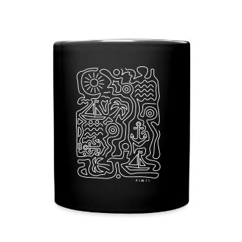 Summer vibes (white) - Full Colour Mug - black - Front