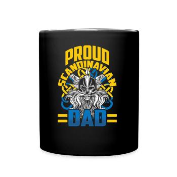 Fier père scandinave Suédois Nordique - Mug uni - noir - Devant
