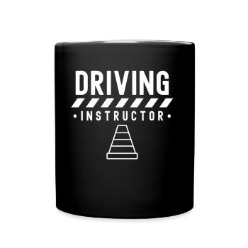Fahrlehrer Fahrstunde Fahrschule Fahrschüler - Tasse einfarbig - Schwarz - Vorne