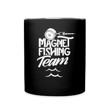 Magnetfischen Team Magnetfischer Magnet - Tasse einfarbig - Schwarz - Vorne