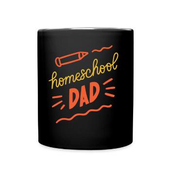 Homeschool Papa Vater Homeschooling Vatertag - Tasse einfarbig - Schwarz - Vorne