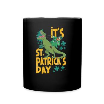 Aujourd’hui, c’est la Saint-Patrick irlandaise irlandaise - Mug uni - noir - Devant