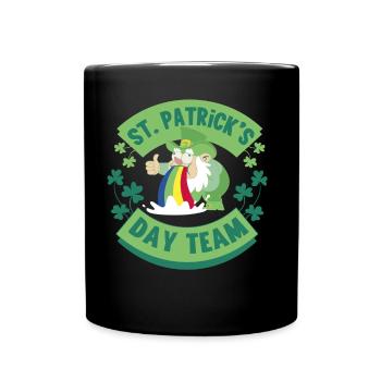 St Patrick's Day Team Irish Gaelic Ireland - Full Colour Mug - black - Front
