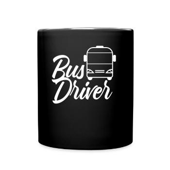 Busfahrer Reisebus Busfahren - Tasse einfarbig - Schwarz - Vorne