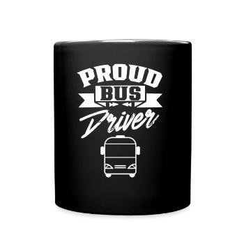 Stolzer Busfahrer Reisebus Busfahren - Tasse einfarbig - Schwarz - Vorne