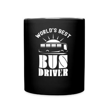 The best bus driver in the world Bus travel coach - Full Colour Mug - black - Front