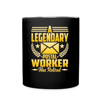 Un facteur légendaire est à la retraite - Mug uni - noir - Devant