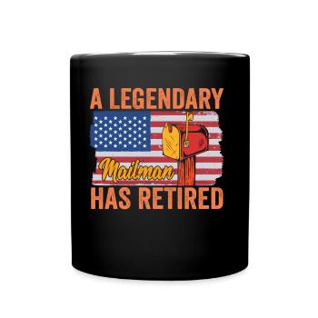Le légendaire facteur est américain à la retraite - Mug uni - noir - Devant